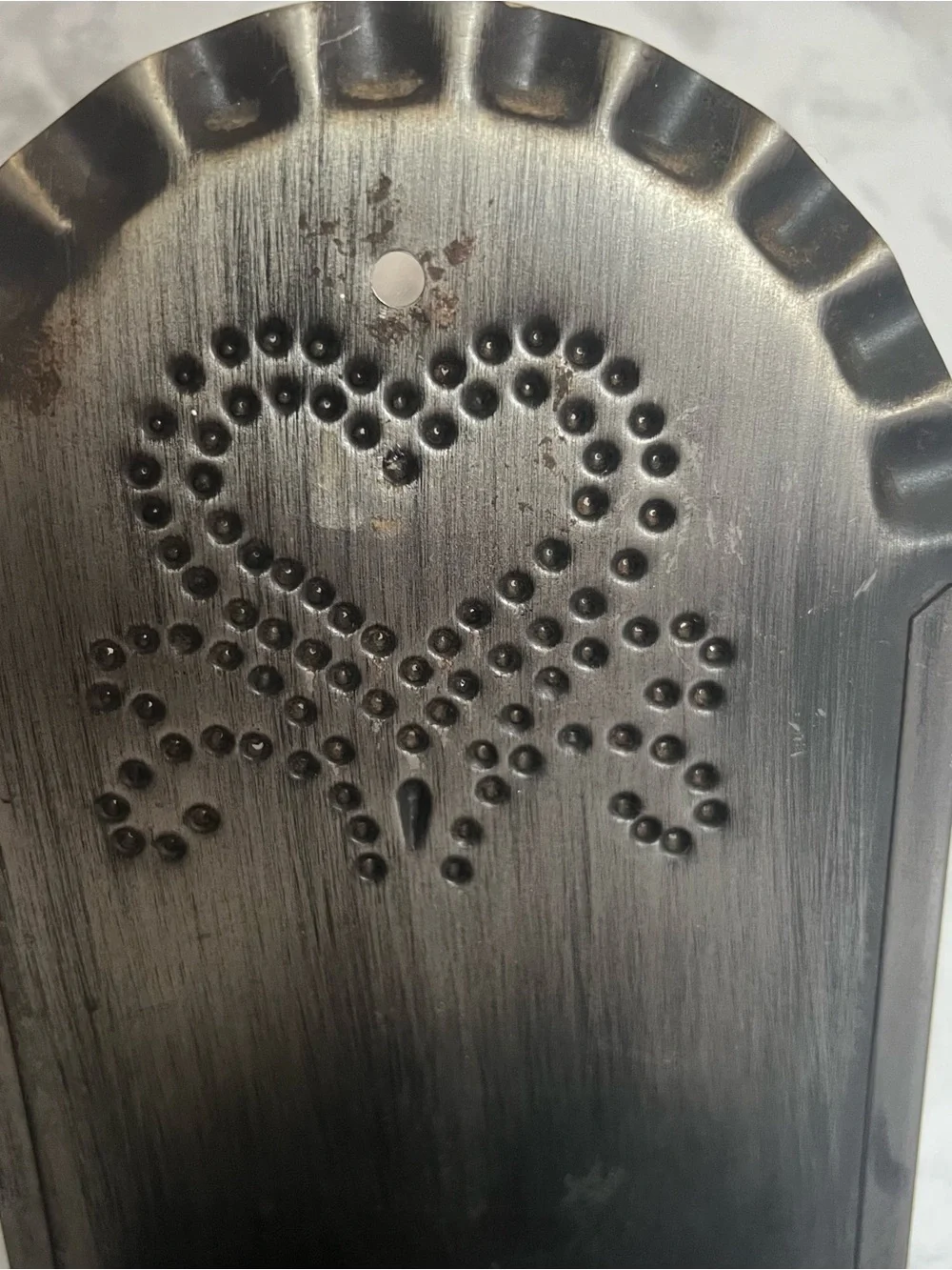 Metal Wall Candle Holder with Heart Cutout - Dark Brushed Finish